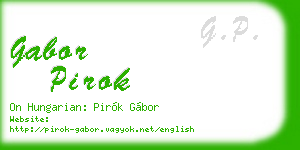 gabor pirok business card