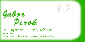 gabor pirok business card
